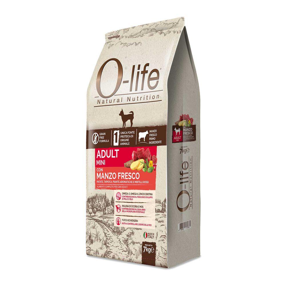 O-life Dog Adult Mini con Manzo Fresco 7 kg 000125519 Ultimo giorno