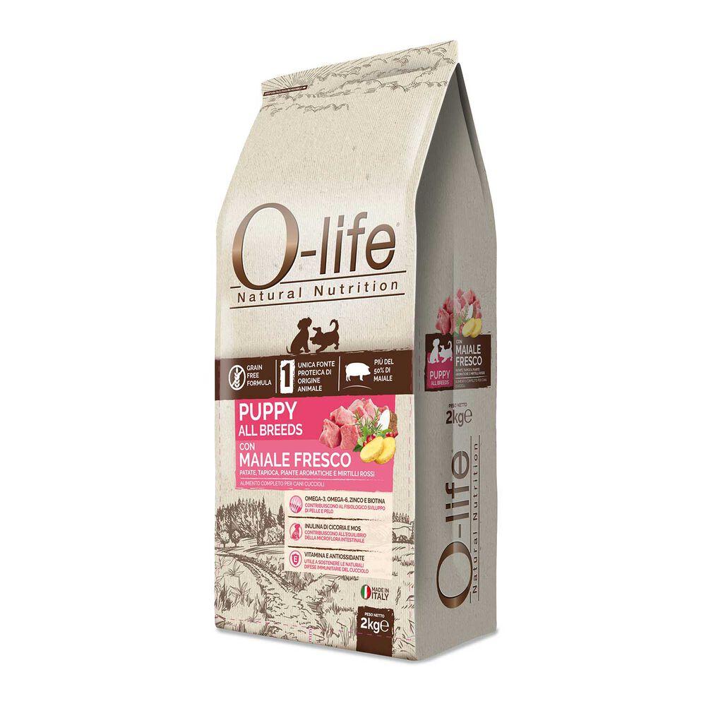 O-life Dog Puppy All Breeds con Maiale Fresco 2 kg 000125363