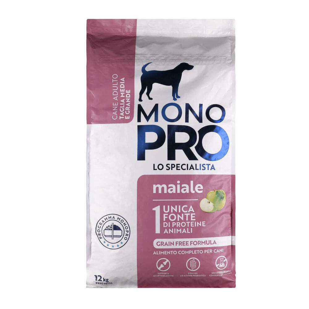 Monopro Dog Adult Medium&Large Grain Free Maiale 12kg 000125726 Offerta migliore
