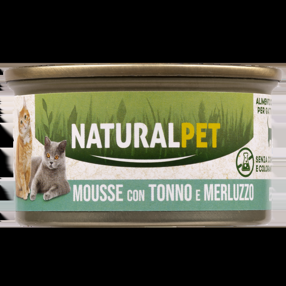 Naturalpet Cat Adult Mousse con Tonno e Merluzzo 85 gr 000142780