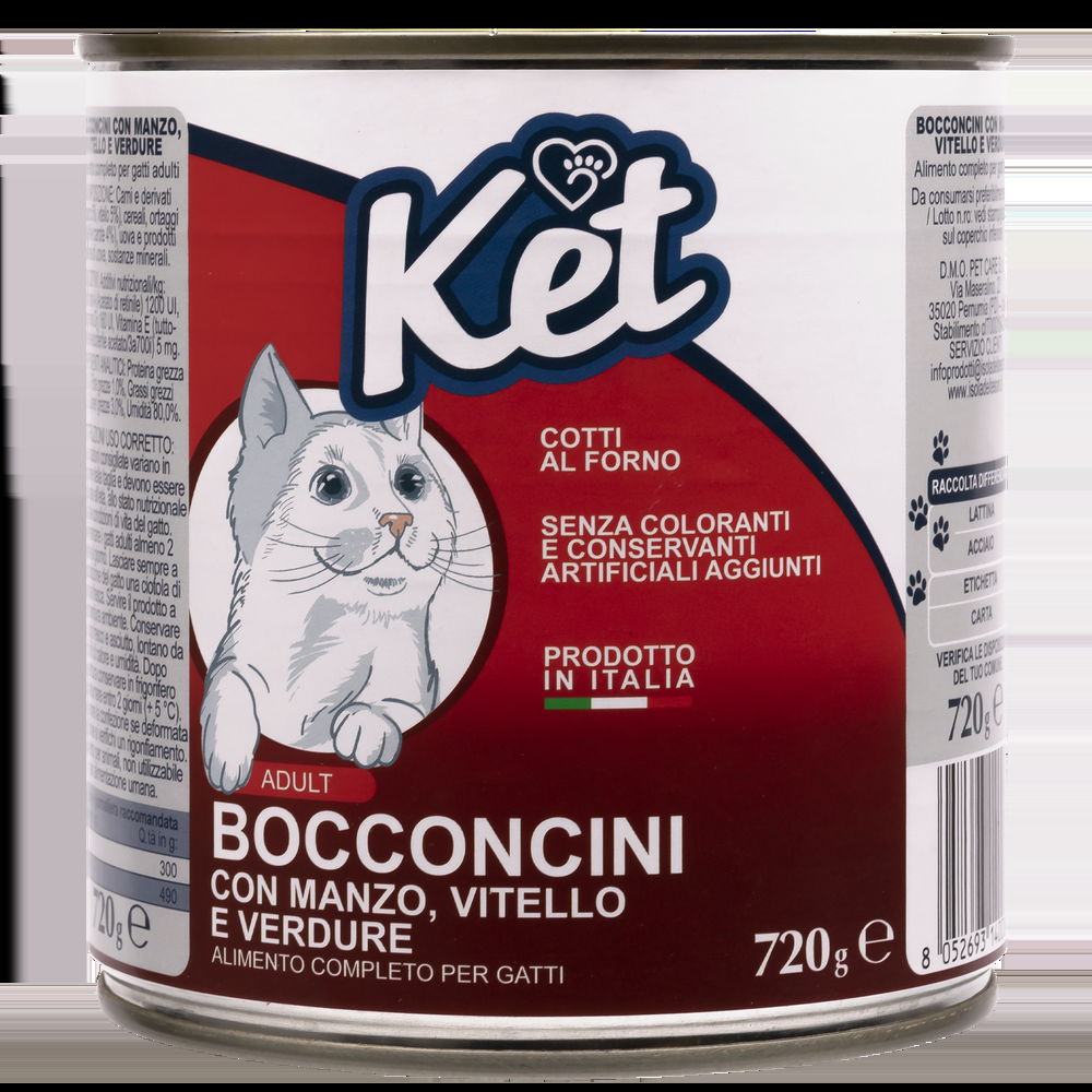 Ket Adult All breeds Bocconcini Manzo e Vitello 720 gr 000143642