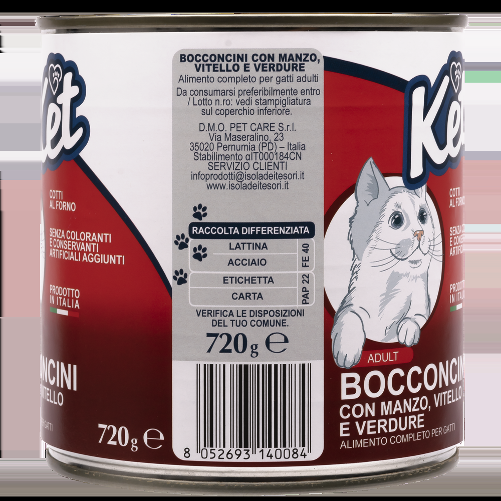 Ket Adult All breeds Bocconcini Manzo e Vitello 720 gr 000143642 Ritorno libero