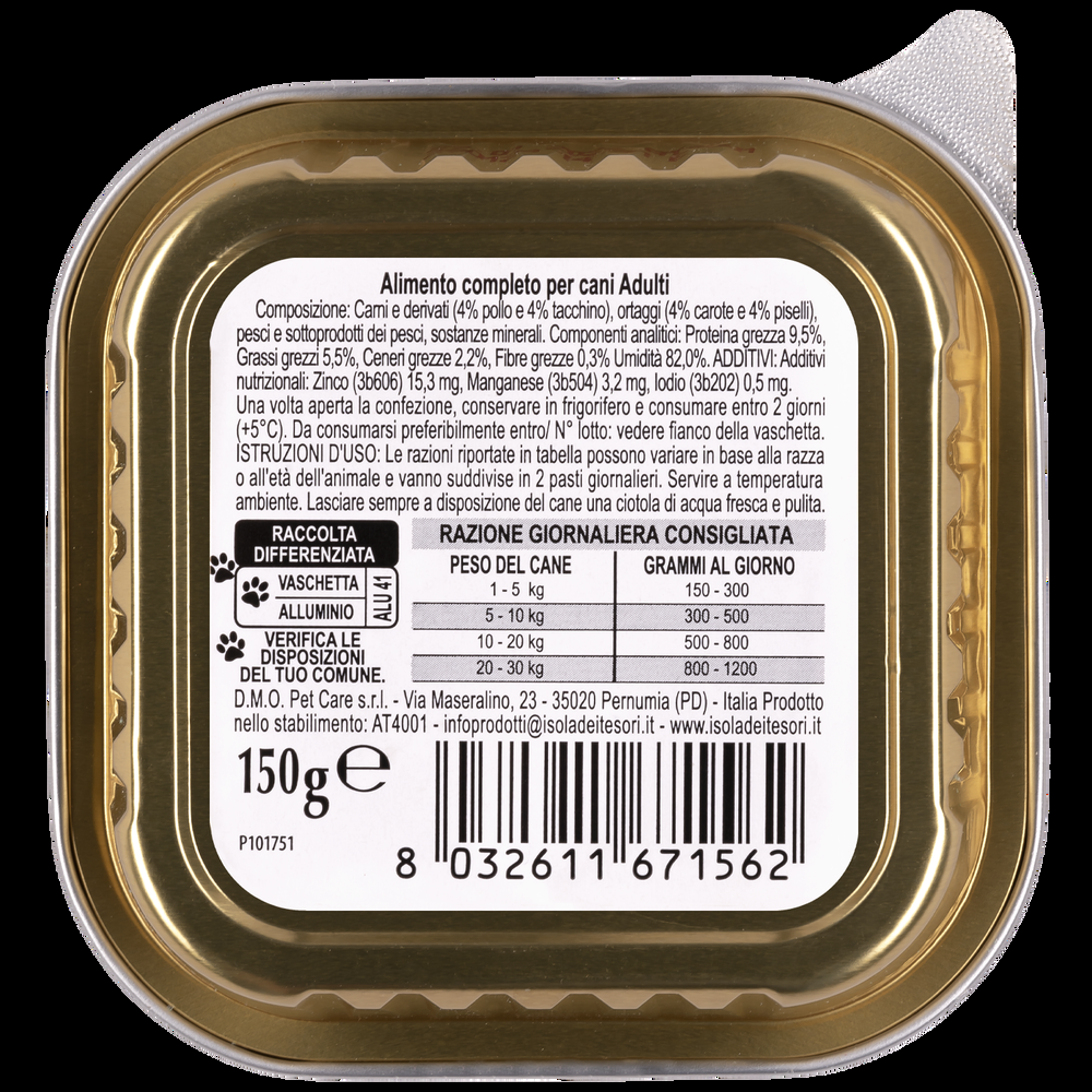 Naturalpet Dog Adulto Paté con Pollo Tacchino e Verdure 150 gr 000504531 Latest stili