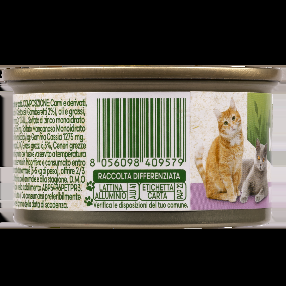 Naturalpet Cat Adult Mousse con Tonno e gamberetti 85 gr 000143682 Sostegno trimestrale