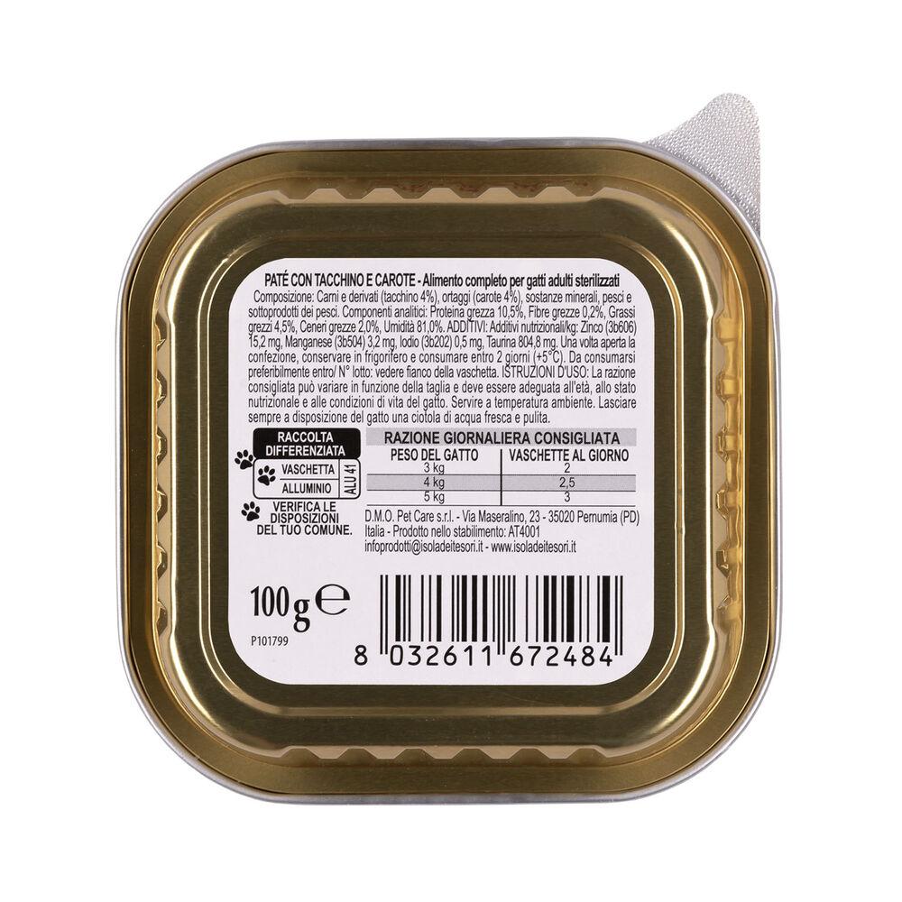 Naturalpet Cat Sterilized Paté con Tacchino e carote 100 gr 000142830 Fino al 55% di sconto