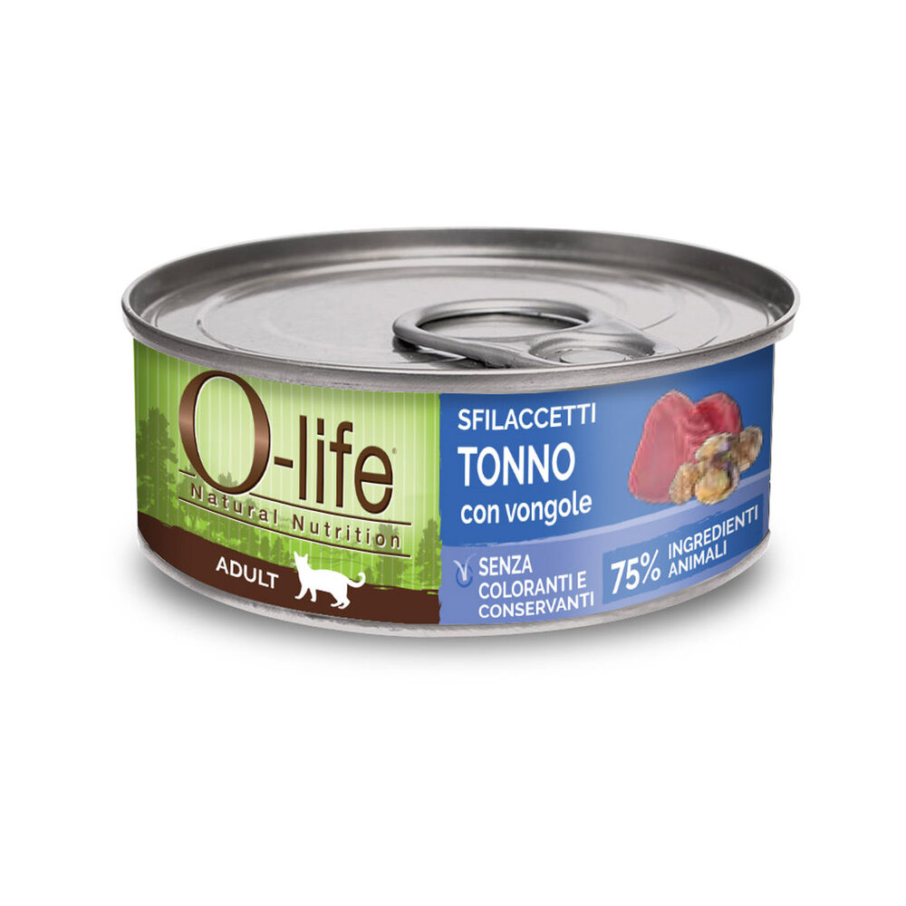 O-life Cat Adult Sfilaccetti Tonno con Vongole 70 gr 000143517 Esporta salva
