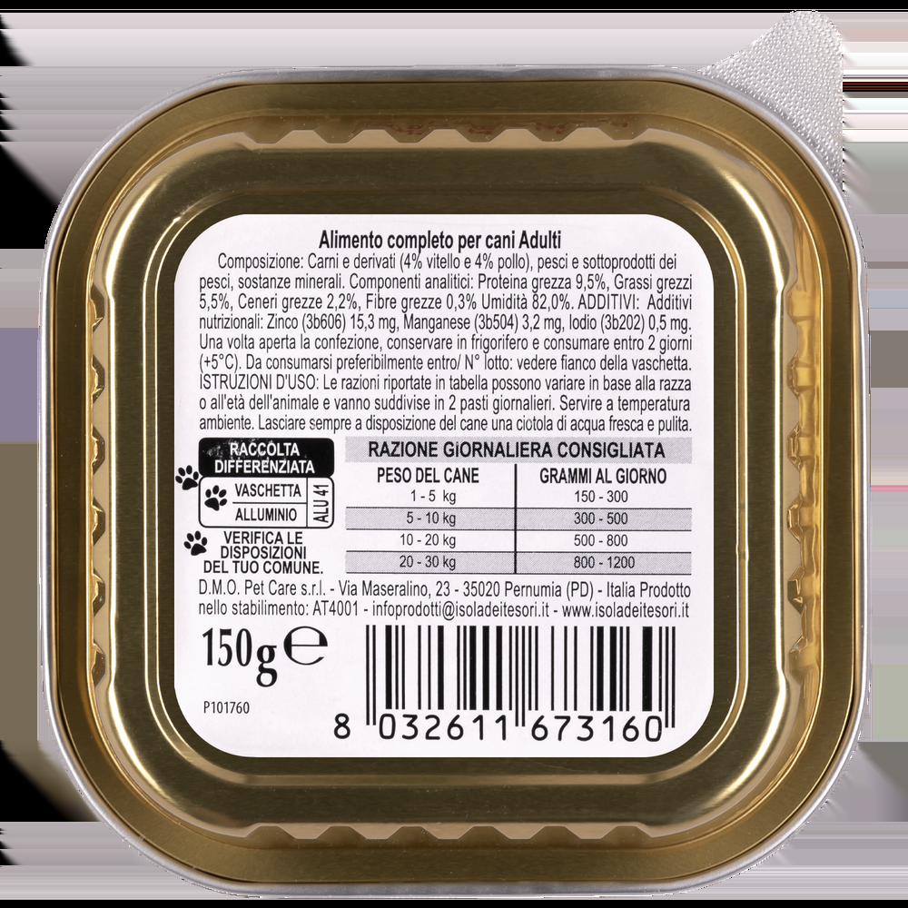Naturalpet Dog Adulto Paté con Vitello e Pollo 150 gr 000504534 Italia