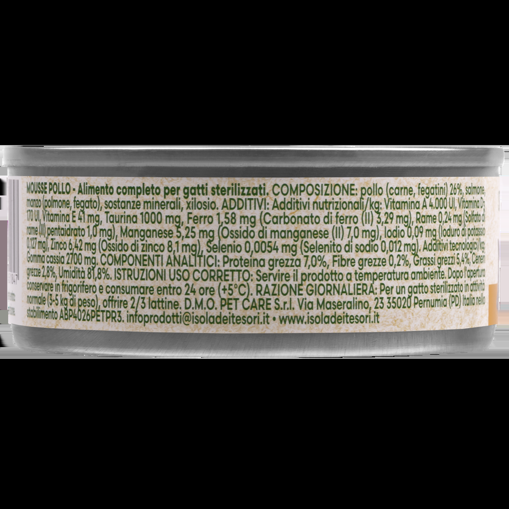 Naturalpet Cat Sterilised Mousse al pollo 85gr 000143901 Nuovo