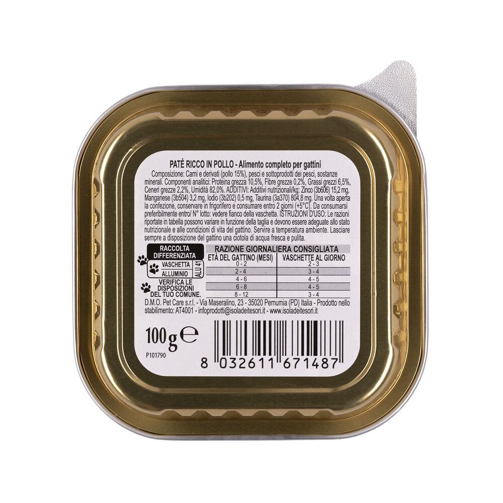 Naturalpet Prime Orme Kitten patè ricco in Pollo 100 gr 000142826 Spedizione Gratuita