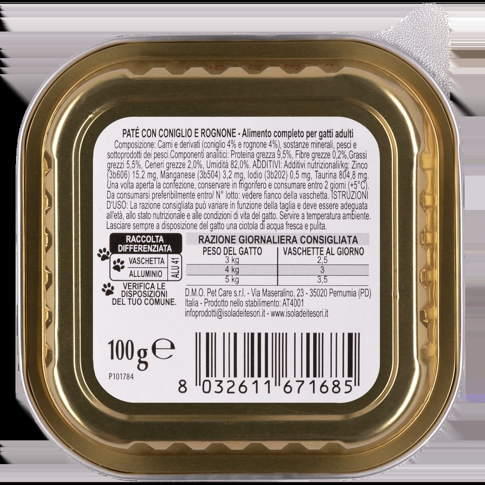 Naturalpet Cat Adult Paté con Coniglio e Rognone 100gr 000504506 Prezzo Ridotto