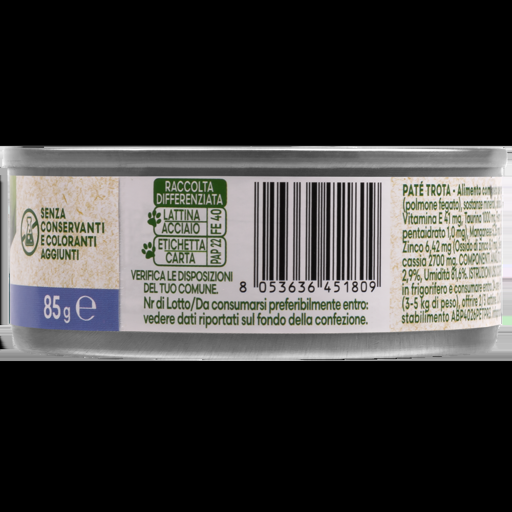 Naturalpet Cat Sterilised Paté alla trota 85gr 000143897 Saldi