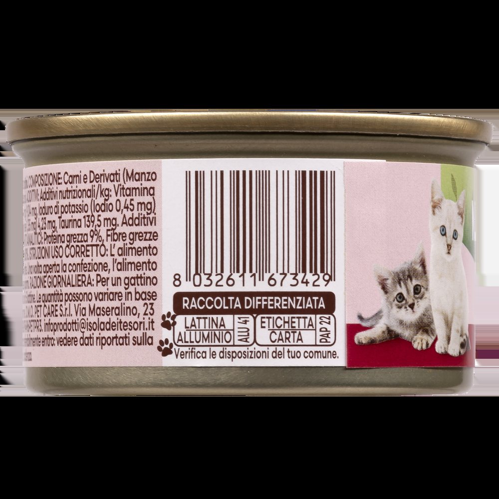 Naturalpet Prime Orme Kitten Mousse Manzo 85 gr 000143658 Vendita Calda
