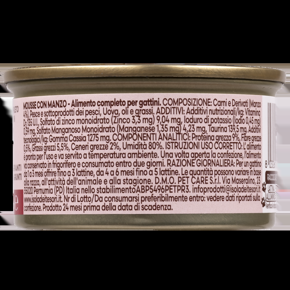 Naturalpet Prime Orme Kitten Mousse Manzo 85 gr 000143658 Vendita Calda