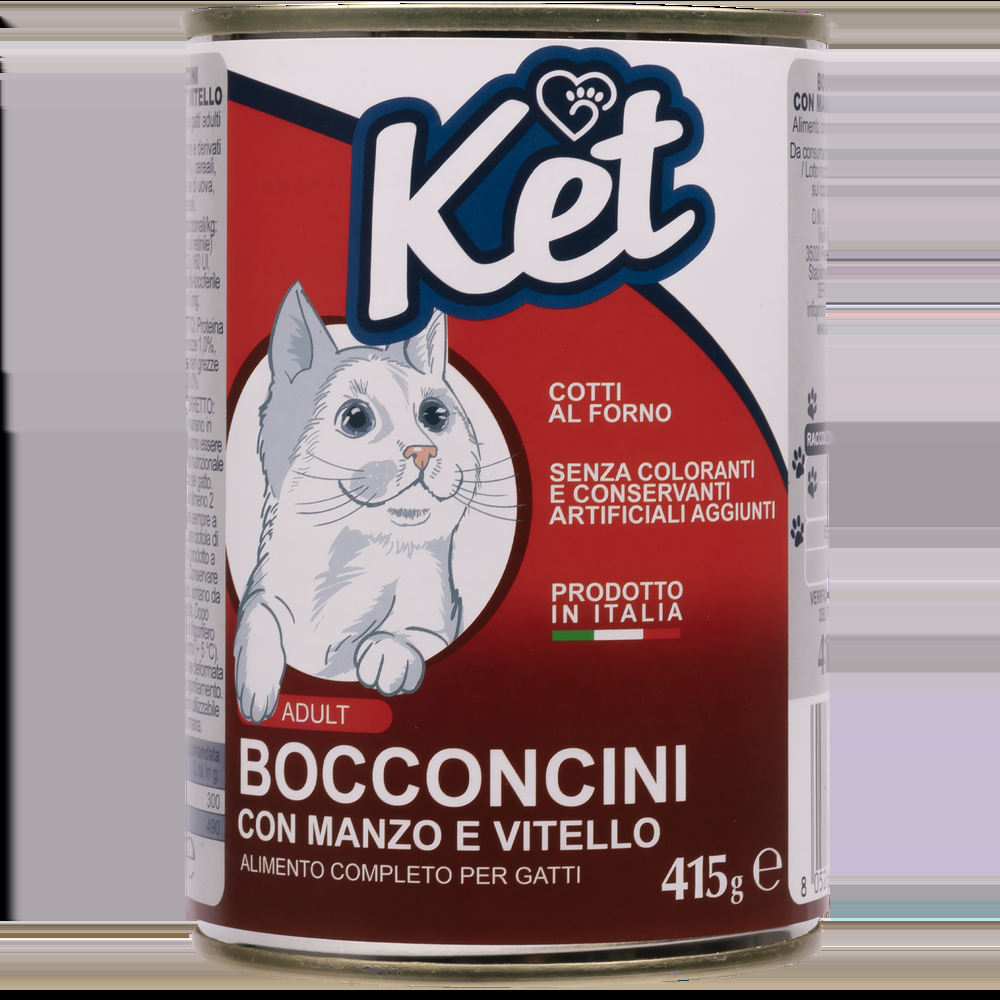Ket Adult All breeds Bocconcini Manzo e Vitello 415 gr 000143641 Black Friday