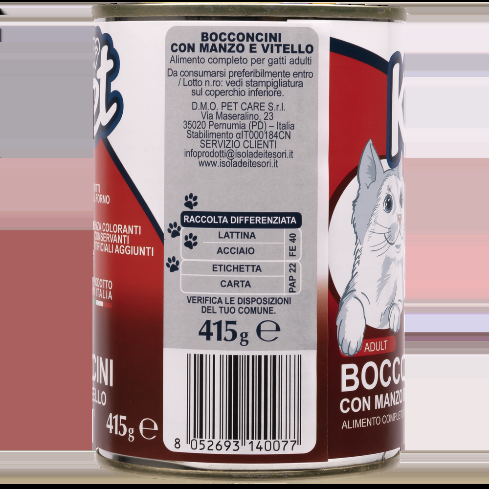 Ket Adult All breeds Bocconcini Manzo e Vitello 415 gr 000143641 Black Friday