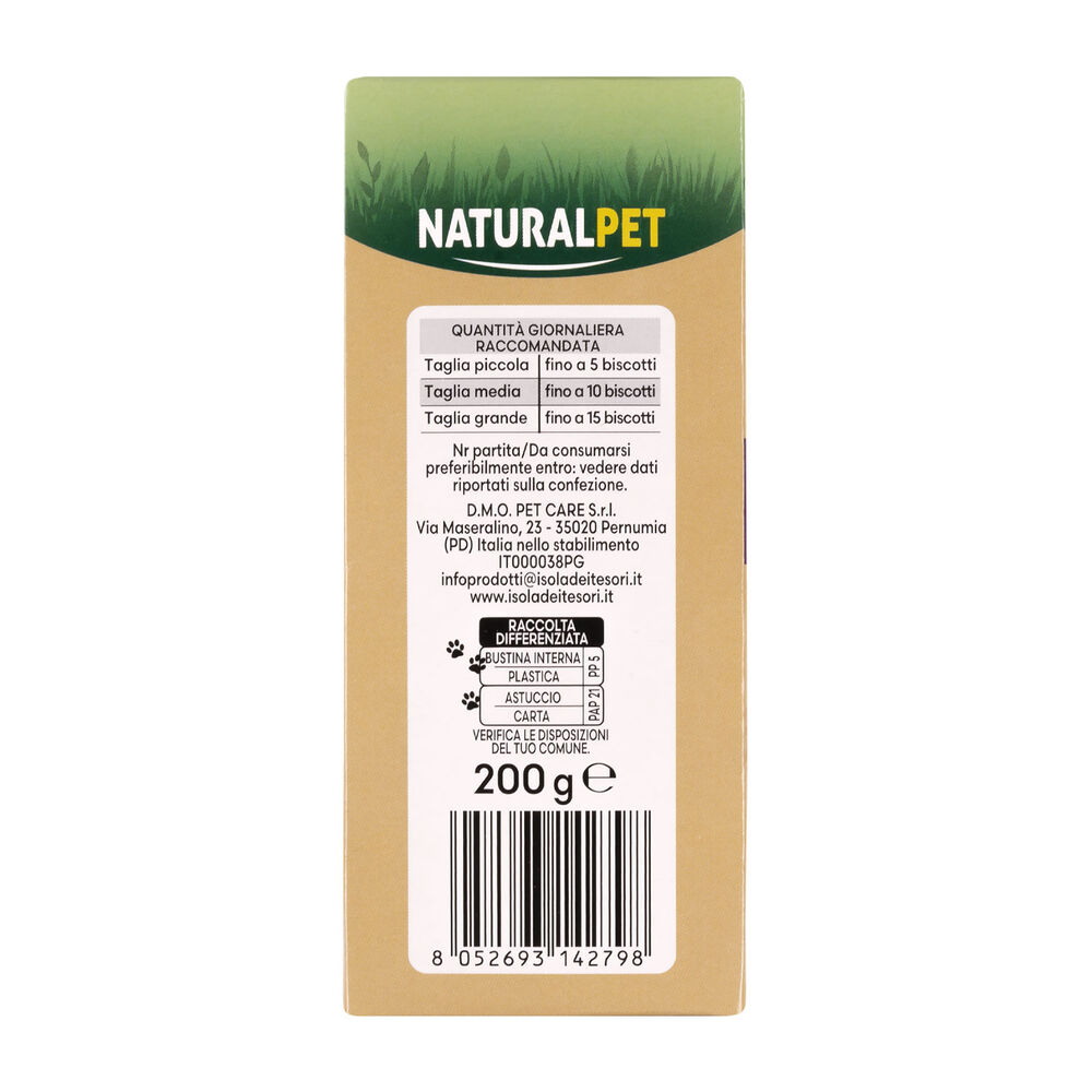 Naturalpet Premium Biscotti con mela e mirtilli 200 gr 000138817 Vendita calda
