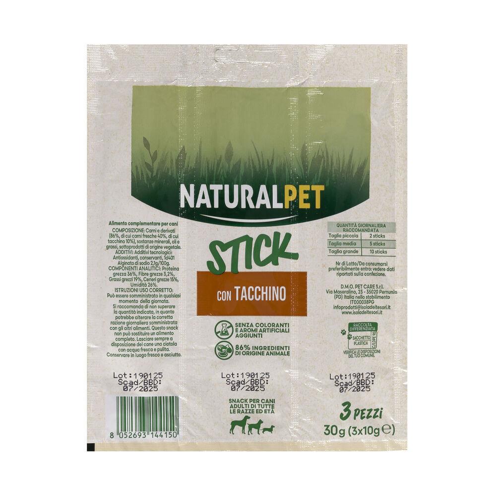 Naturalpet Dog Snack Stick ricco in Tacchino 30gr- 3pz 000138813 Latest fashion