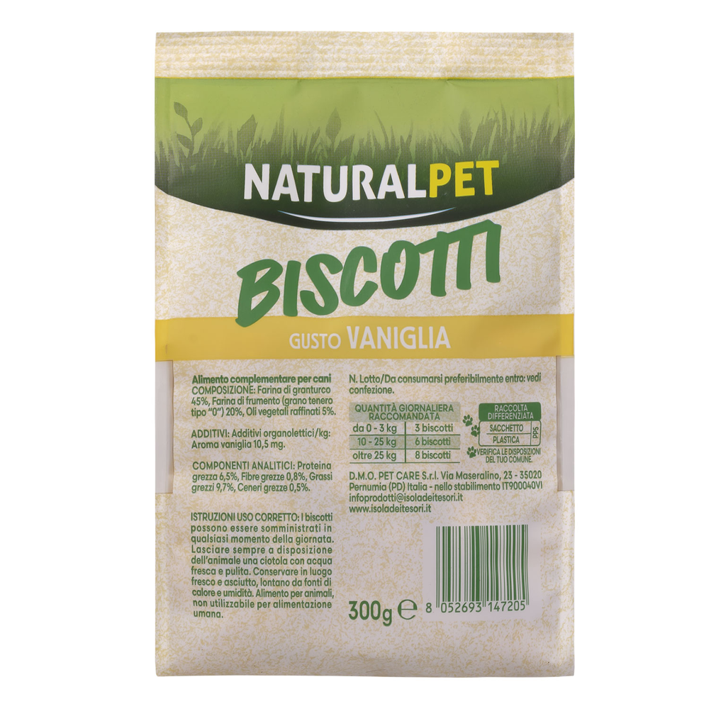 Naturalpet Dog Biscotti gusto Vaniglia 300gr 000138866 Nuovi prodotti