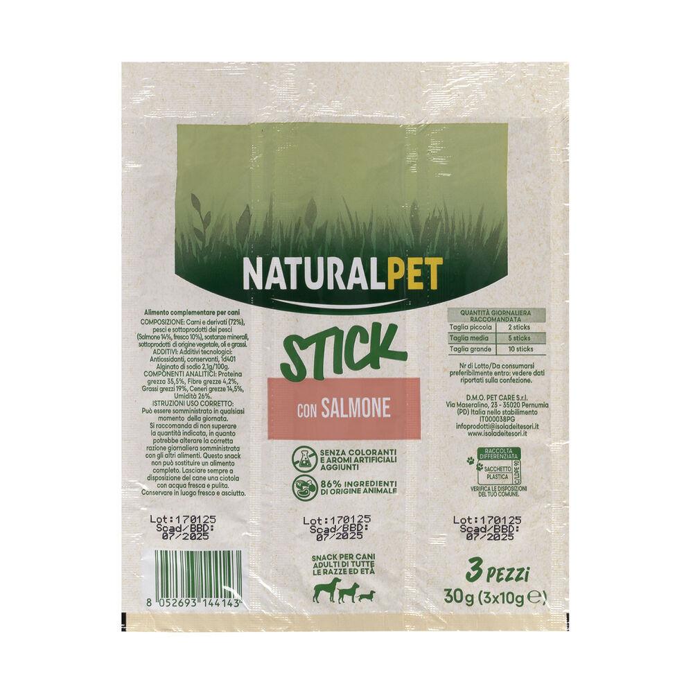 Naturalpet Snack Stick ricco in Salmone 3pzx10 gr 000138812 Liquidazione
