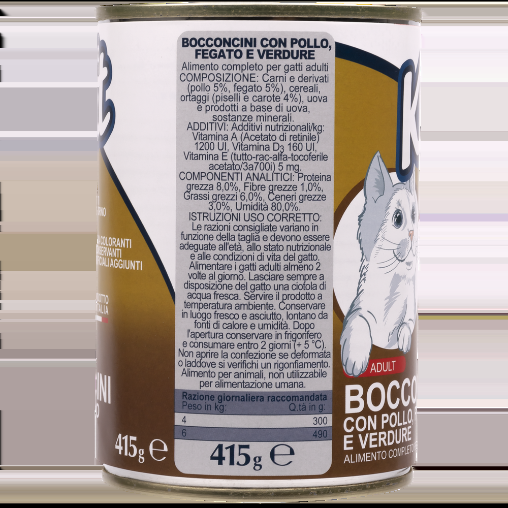 Ket Adult All breeds Bocconcini Pollo e Fegato 415 gr 000143640 Offerte giornaliere