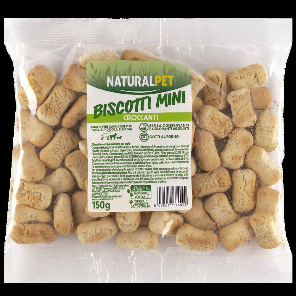 Naturalpet Biscotti Mini Croccanti per cani 150 gr 000134118