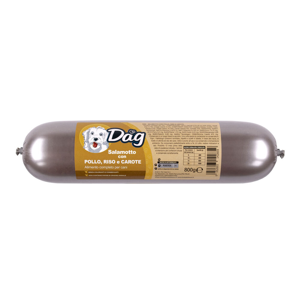 Dag Dog Salamotto con Pollo riso e carote 800gr 000126929 Black Friday Prezzi