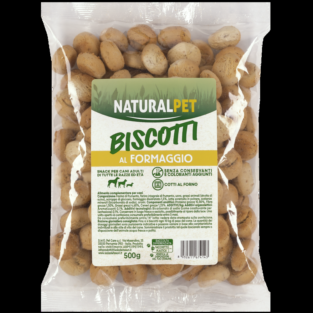 Naturalpet Dog Adult Biscotti al Formaggio 500 gr 000134094 50% di sconto per tempo limitato