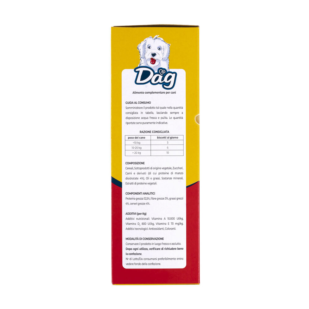 Dag Dog Adult Snack Biscotti Gustosi con Manzo 500gr 000134185 Negozi Online