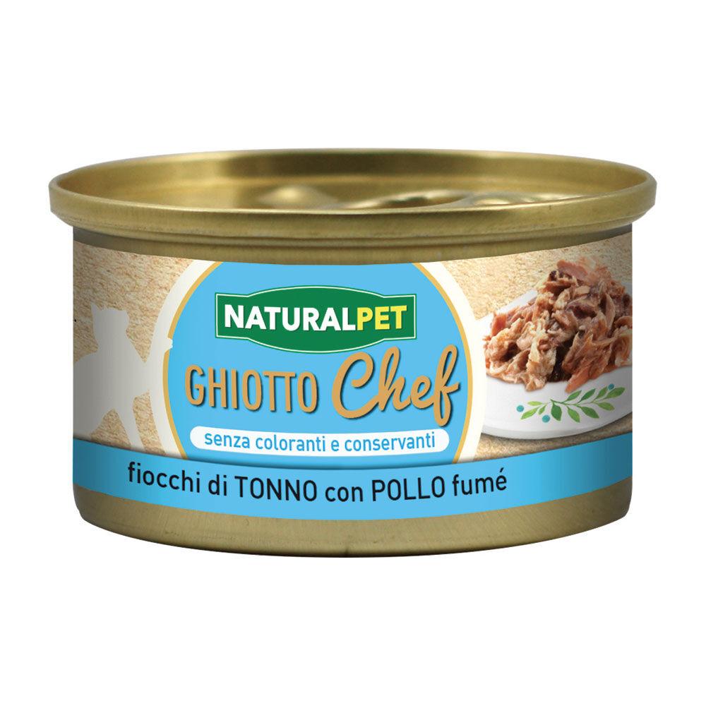 Naturalpet Ghiotto Chef Fiocchi di Tonno con Pollo fumé 80gr 000142703