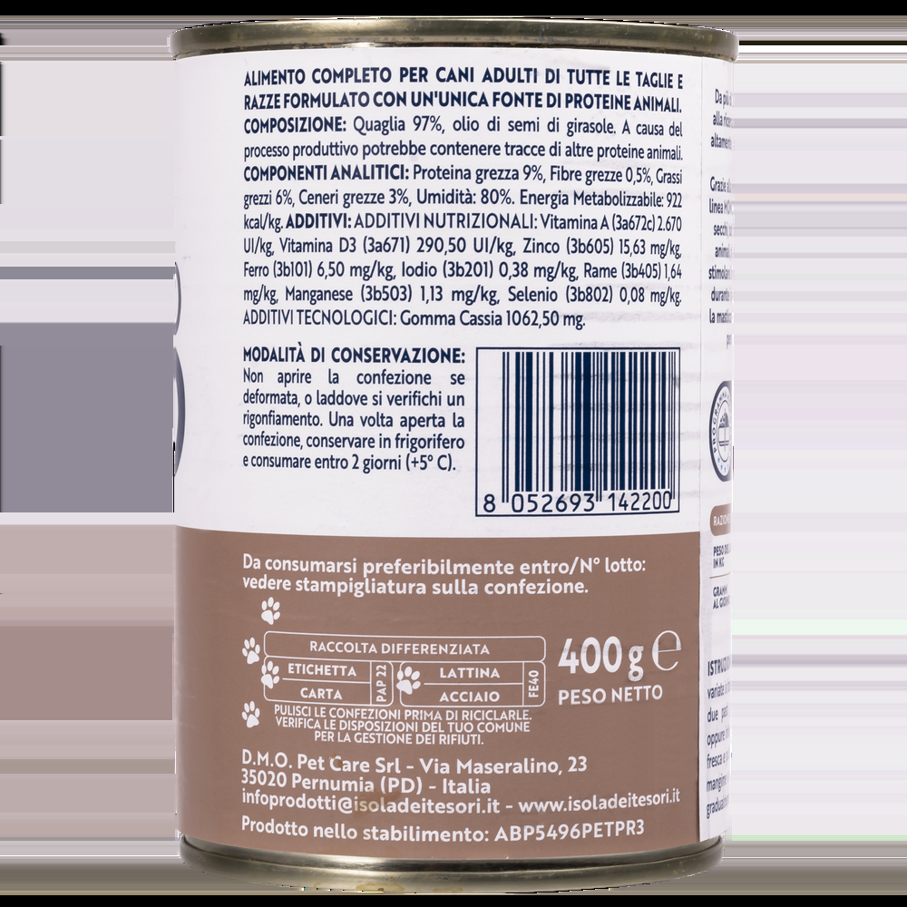 Monopro Dog Adult All breeds Patè Quaglia 400 gr 000126855 Online
