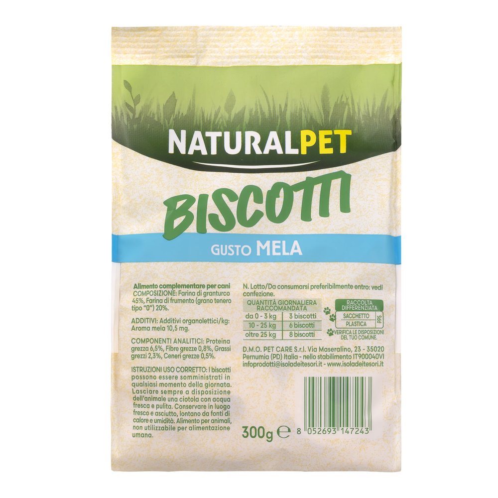 Naturalpet Dog Biscotti gusto Mela 300gr 000138867 Saldi