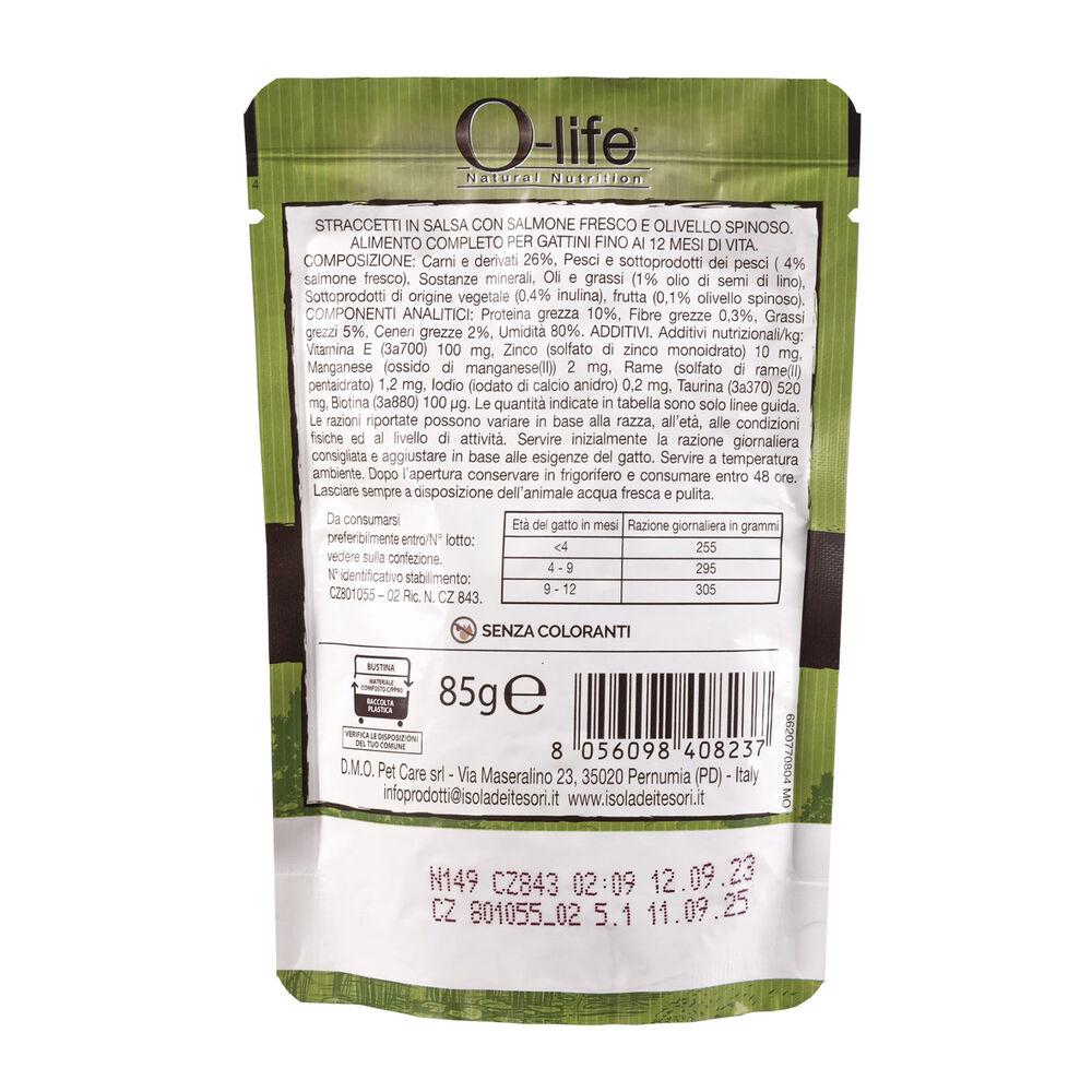 O-life Kitten Straccetti in salsa con Salmone fresco e olivello spinoso 85 gr 000143629 Black Friday