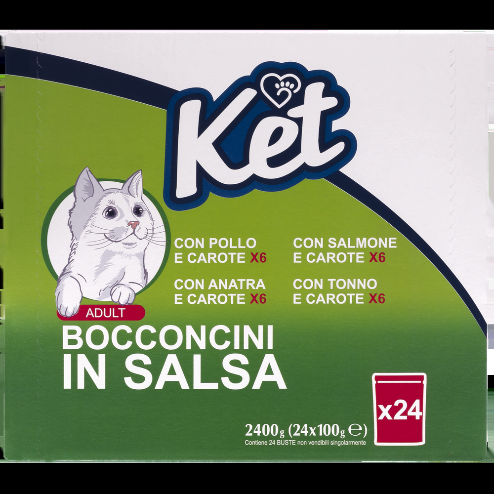 Ket Cat Adult Bocconcini in salsa Multipack 100grx24pz 000143760 Grandi sconti