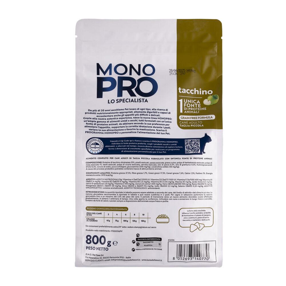Monopro Dog Adult Mini Grain Free Tacchino 800 gr 000125731 Promozione temporanea