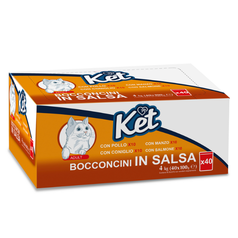 Ket Cat Adult Bocconcini in salsa Multipack 100grx40 pz 000143834