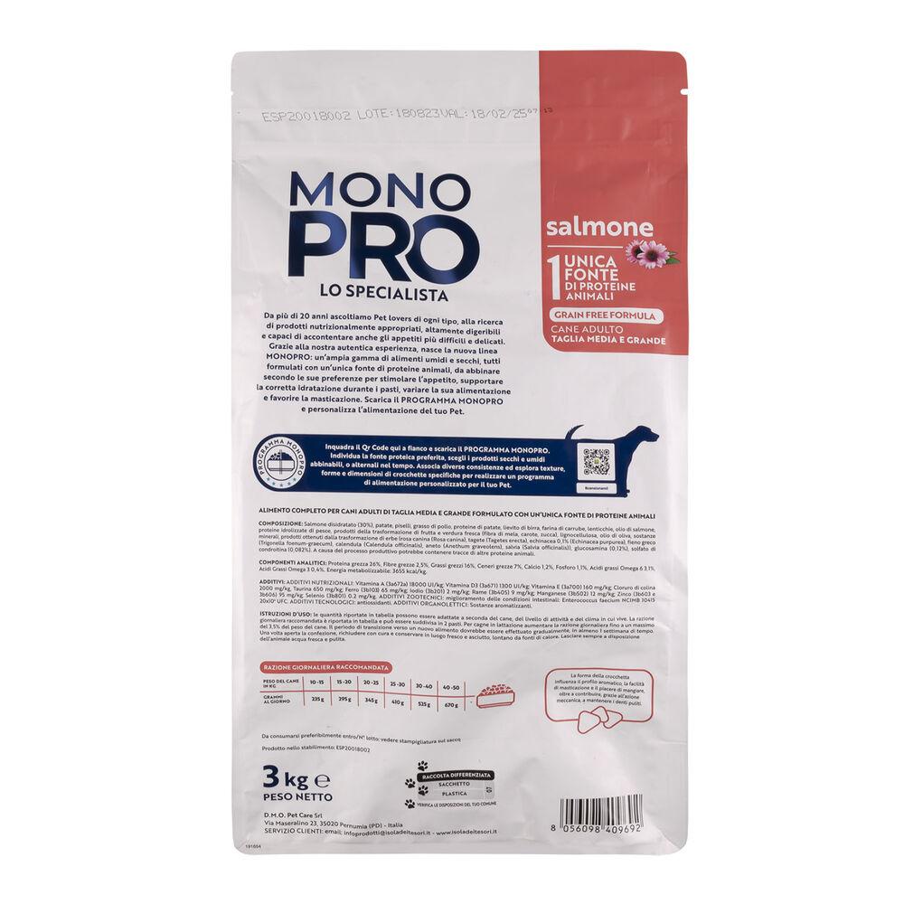 Monopro Dog Adult Medium&Large Grain Free Salmone 3 Kg 000125663 Nuovo