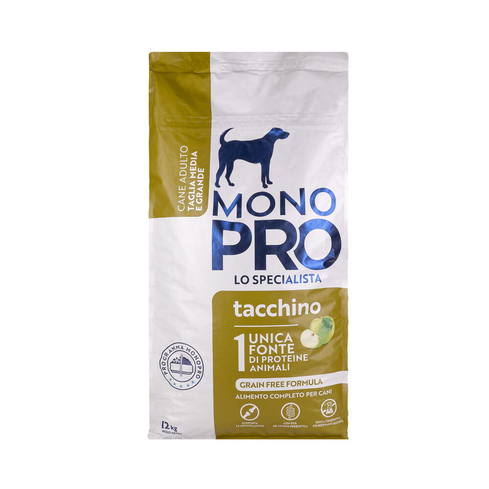 Monopro Dog Adult Medium&Large Grain Free Tacchino 12kg 000125725