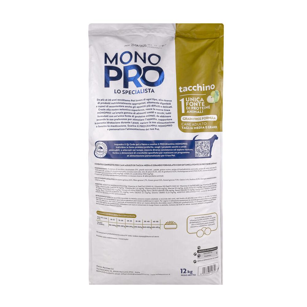 Monopro Dog Adult Medium&Large Grain Free Tacchino 12kg 000125725 Sconto di tempo limitato