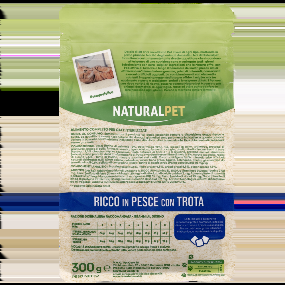 Naturalpet Cat Adult Sterilised ricco in Trota 300gr 000141054 Negozio online di fabbrica