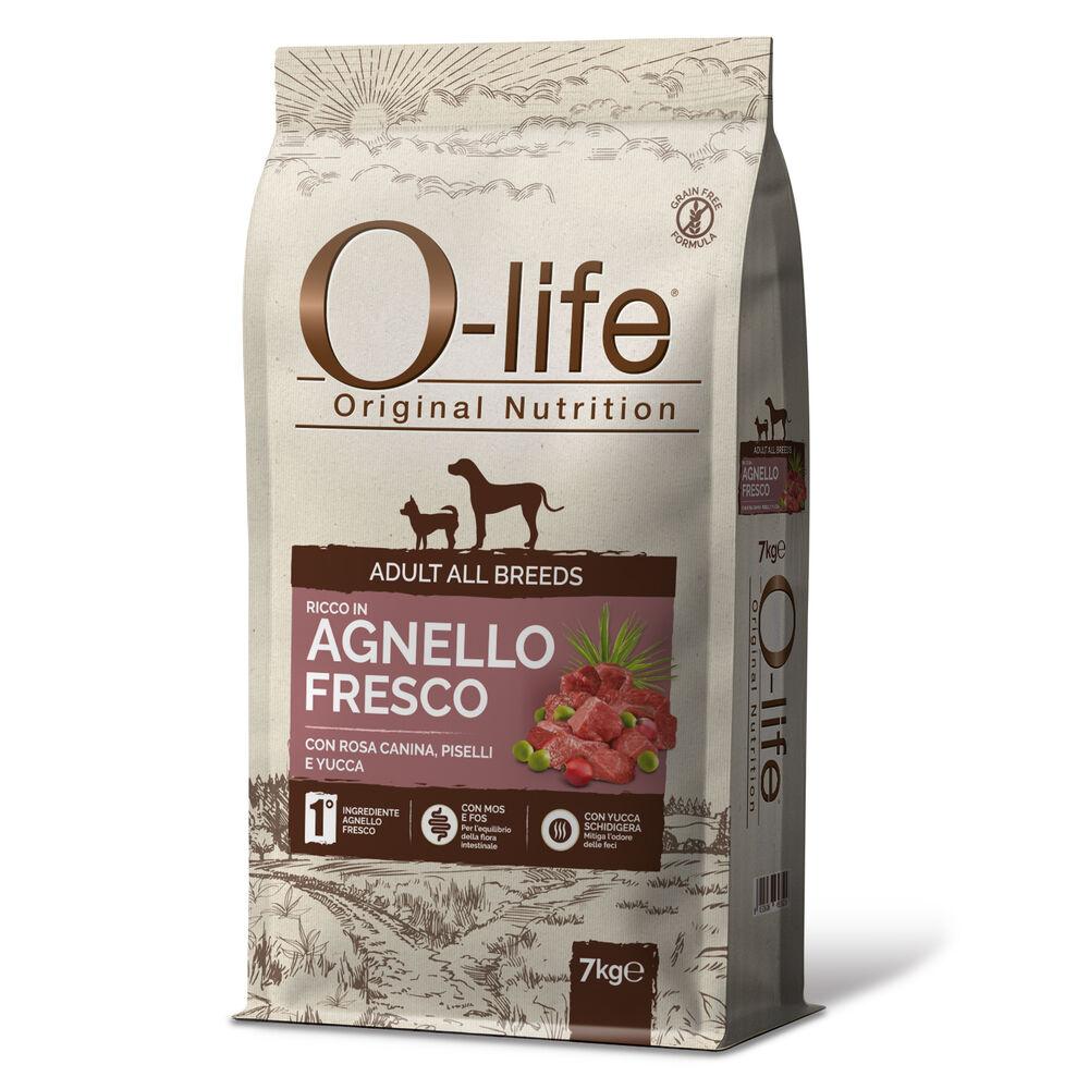 O-life Dog All breeds ricco in Agnello fresco con rosa canina piselli e yucca 7kg 000125866 Offerte stagionali