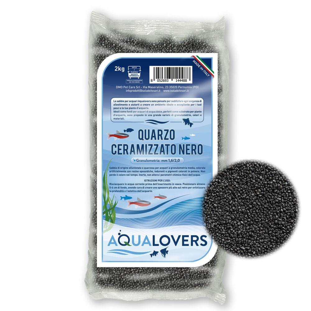 Aqualovers Sabbia Quarzo Cermizzato Nero 2 kg 000185391 Prezzo basso