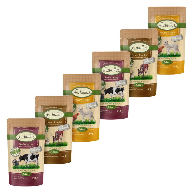Bitiba Lukullus Naturale Adult Mini senza cereali 6 x 150 g Offerte