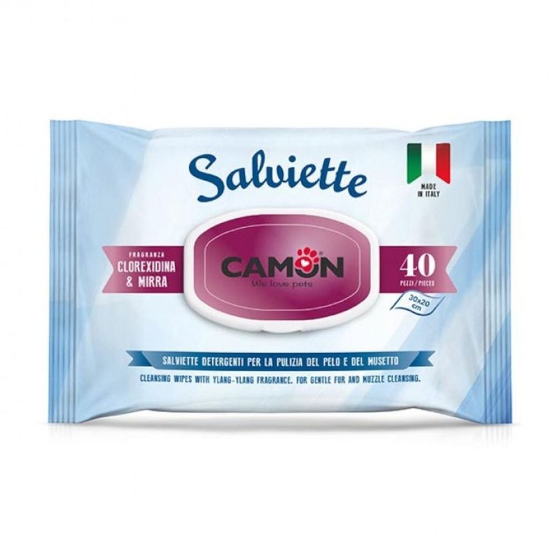 Bitiba Salviette Camon Mirra e Clorexidina per la cura del pelo di cani Online