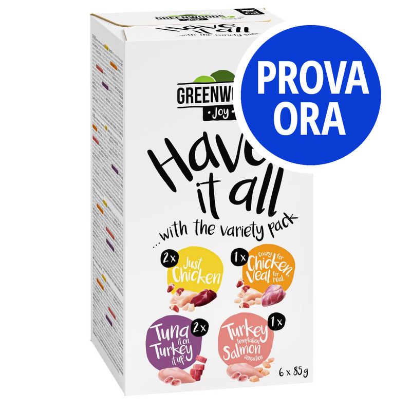 Bitiba Greenwoods Joy Pacco Misto 6 x 85 g Alimento umido per gatto