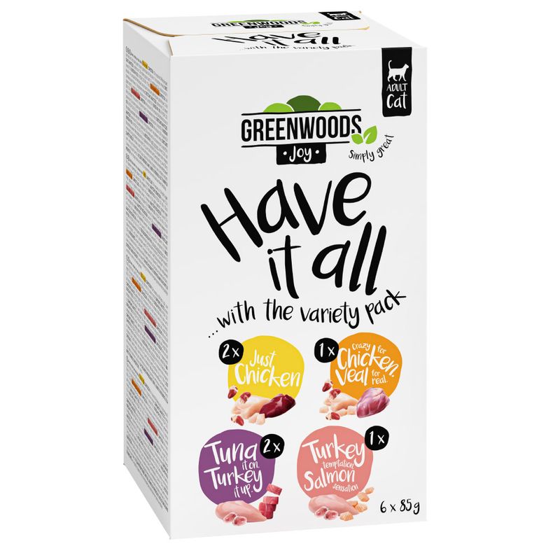 Bitiba Greenwoods Joy Pacco Misto 6 x 85 g Alimento umido per gatto Offerta