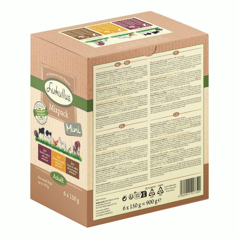 Bitiba Provalo 6 x 150 g Lukullus Naturale Mini Mix Adult in busta salvafreschezza Qualità Garantita