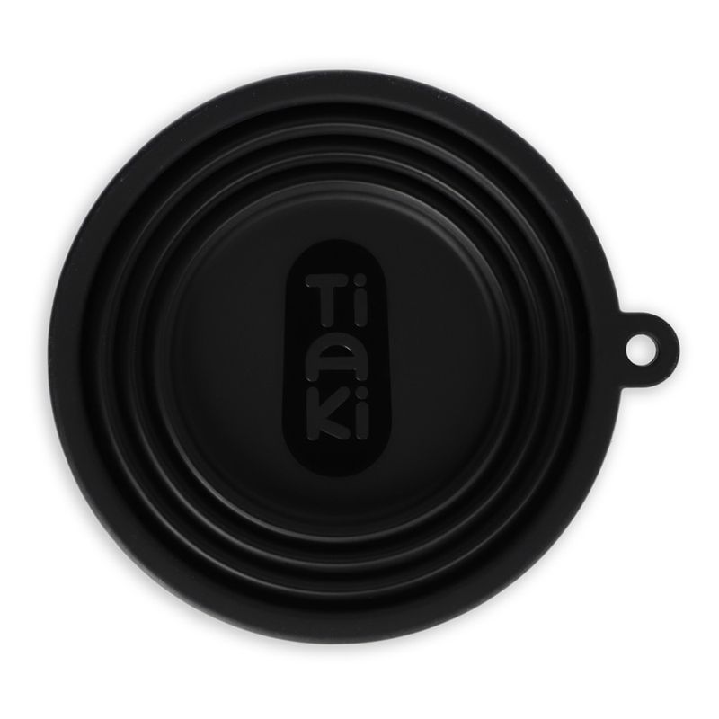 Bitiba Ciotola da viaggio TIAKI in silicone nera Presa