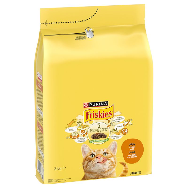 Bitiba PURINA Friskies Adult con Pollo e Verdure Crocchette per gatto Promozione Limitata