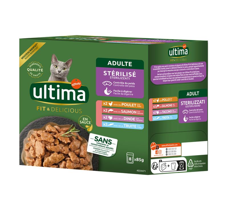 Bitiba Ultima Cat Sterilized 8 x 85 g Umido per gatto