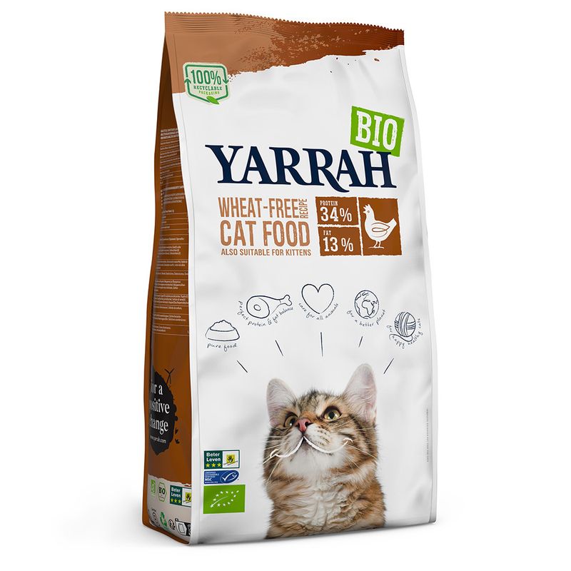 Bitiba Yarrah Bio Wheat-free con Pollo & Pesce Crocchette gatto Online